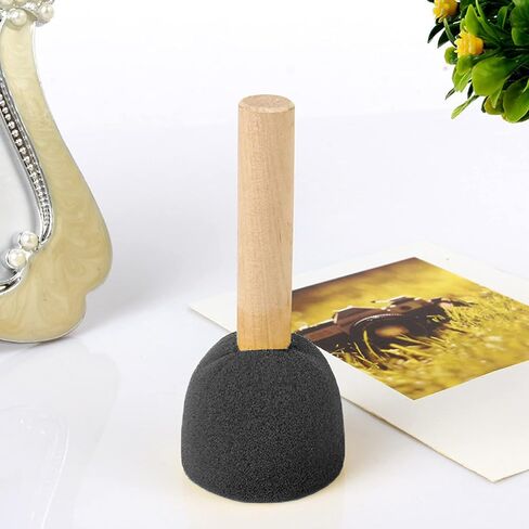 WAFJAMF 40 Pcs Round Sponges Brush Set 4 Sizes DIY Painting Tools Yellow in Kuwait