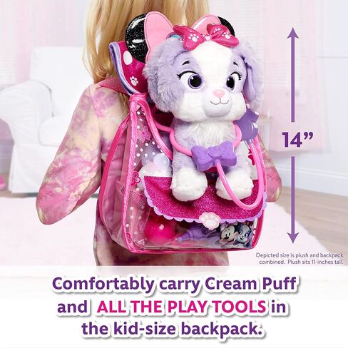 Disney Junior Minnie Mouse On-the-Go Pet Vet Backpack Set, Dress Up and Pretend Play Doctor Kit, Officially Licensed Kids Toys for Ages 3 Up by Just Play in Saudi Arabia