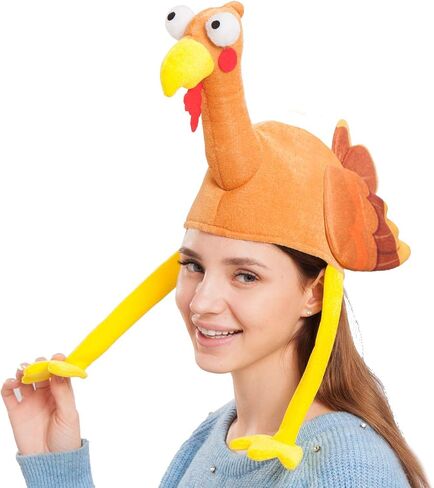 قبعة Gobbler من القطيفة مع رقبة طويلة لزي حفلة عيد الشكر السعيد، الزي والفستان in Saudi Arabia
