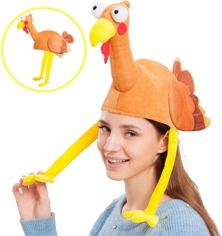قبعة Gobbler من القطيفة مع رقبة طويلة لزي حفلة عيد الشكر السعيد، الزي والفستان in Saudi Arabia