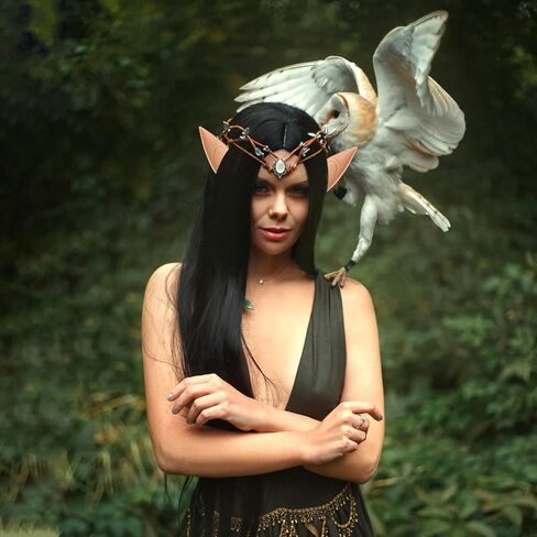 Yolev 2 Pairs Fairy Pixie Elf Ears, Latex Fairy Pixie Elf Masquerade Accessories Halloween Christmas Vampire Anime Ears Cosplay in Saudi Arabia