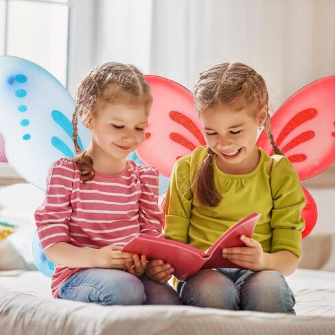 او جي او دي اجنحة جنية على شكل فراشة للبنات من 5 قطع، اجنحة زي فراشة للاطفال، اجنحة الاميرة الجنية لحفلات اعياد الميلاد in Kuwait