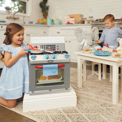 Little Tikes First Oven Realistic Pretend Play Appliance for Kids, Play Kitchen with 11 Accessories and Realistic Cooking Sounds, Unique Toy Multi-Color, Ages 2+ in Saudi Arabia