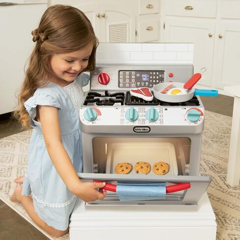 Little Tikes First Oven Realistic Pretend Play Appliance for Kids, Play Kitchen with 11 Accessories and Realistic Cooking Sounds, Unique Toy Multi-Color, Ages 2+ in Saudi Arabia