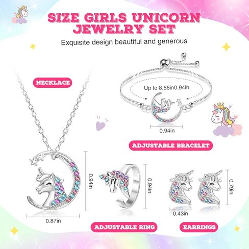 مجموعة شنط بتصميم يونيكورن للبنات الصغيرات من 5 قطع، مجموعة هدايا كروس للحفلات التنكرية وهدايا اعياد الميلاد والمجوهرات واللعب التظاهري واكسسوارات عيد الميلاد، للبنات، مقاس واحد، خليط معدني، قطيفة, in Kuwait
