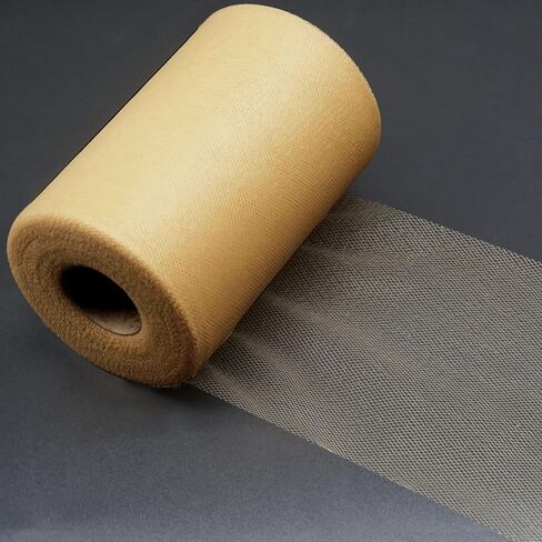IONTACH Black Tulle Fabric Roll 6 Inch X 100 Yards Tulle Ribbon in Kuwait