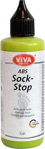 حاجز جورب ABS من Viva Decor (2.77 أونصة سائلة، شفاف) - طلاء قماشي للجوارب غير القابلة للانزلاق، سجادات الحمام والمزيد - خالي من اللاتكس، قائم على الماء، قابل للغسل - جر آمن لجميع الأسطح in Kuwait