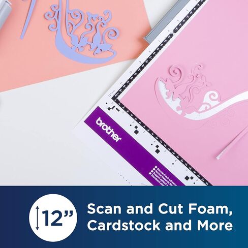 بروذر بساط دي اكس من سكان ان كات CADXMATLOW12، 12 انش × 12 انش، لاصق منخفض اللصق للمواد الرقيقة والرقيقة، يستخدم مع ماكينات القطع براذر in Kuwait
