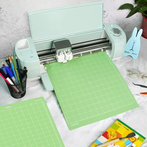 Gwybkq قطع حصيرة لcricut استكشاف واحد/الهواء/الهواء 2/صانع 8 حزمة 12x12 بوصة القياسية الخضراء قبضة لاصقة لزجة غير زلة دائم حصيرة قطع الحصير استبدال الملحقات in Kuwait