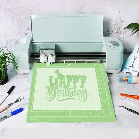 Gwybkq قطع حصيرة لcricut استكشاف واحد/الهواء/الهواء 2/صانع 8 حزمة 12x12 بوصة القياسية الخضراء قبضة لاصقة لزجة غير زلة دائم حصيرة قطع الحصير استبدال الملحقات in Kuwait