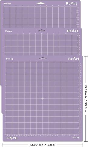 مجموعة متنوعة من 6 قطع من حصيرة القطع ReArt لصانع Cricut 3/Maker/Explore 3/Air 2/Air/One لاصق لاصق بديل - قوي، قياسي، خفيف، 12 بوصة × 12 بوصة × 3 عبوات، 12 بوصة × 24 بوصة × 3 عبوات. in Kuwait