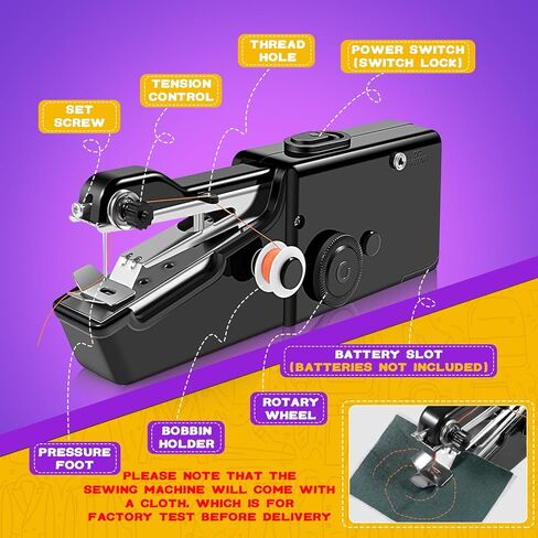 35PCS Accessories Automatic Handheld Sewing Machine, Mini Sewing Machine for Beginners and Adults, Portable Sewing Machine Handheld Easy to Use and Fast Stitch Suitable for DIY, Clothes, Home, Travel in Kuwait