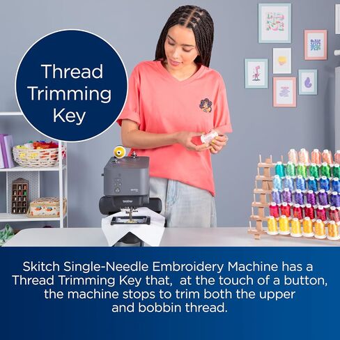 Brother Skitch Single-Needle Embroidery Machine with Artspira connection, 20.01x11.89x17.95 in Kuwait