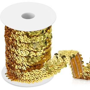 Chuangdi 11 Yard Silver Sequin Trim, 1 Inch Glitter Ribbon Halloween Craft in Kuwait