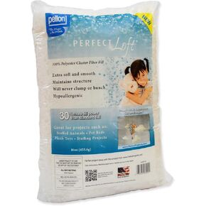 Pellon PLOFT16 Perfect Loft Cluster Stuffing Fibers, White,1 pounds