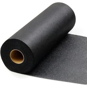 PLANTIONAL Medium Weight Black Iron-On Non-Woven Fusible Interfacing: 11.6" x 30yd Medium Weight Non-Woven Interfacing Iron On Polyester Single-Sided Interfacing for DIY Crafts Supplies