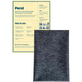 Fusible Interfacing 35″ x 3 Yards Black Light Weight Non-Woven Iron-on for Crafts and Sewing, Polyester Single-Sided Adhesive for Collars, Quilting Projects, Dress, Shirts, Bags