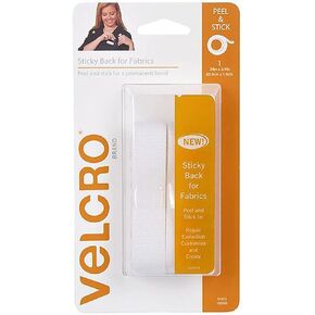 ظهر لاصق من ماركة VELCRO للأقمشة | شريط لاصق مقاس 24 بوصة × 3/4 بوصة | لا حاجة للخياطة | قطع الشرائط لطول الرابطة الدائمة للملابس من أجل الحاشية والإغلاق