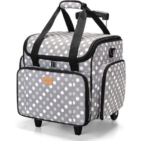 LUXJA Sewing Machine Case with Detachable Dolly, Purple in Saudi Arabia
