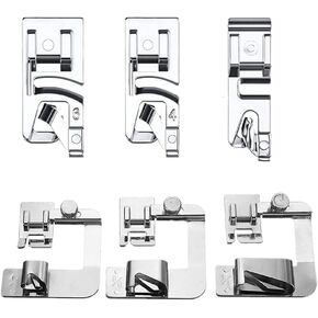 6 Pcs Rolled Hem Presser Foot - Hemming Foot Kit for Compatible with Singer, Brother, Babylock, Euro-Pro, Janome and More in Kuwait