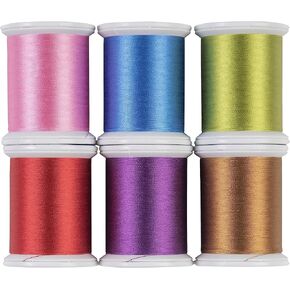 Superior Threads Kimono Silk Sewing Quilting Thread 220 Yard Spool 6-Pack (Happy Trails)