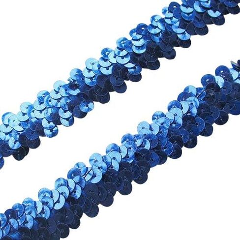 Chenkou Craft New 10Y جميلة الترتر مطاطا تمتد الشريط تقليم الخياطة الحرفية التشذيب (الفضة) in Kuwait