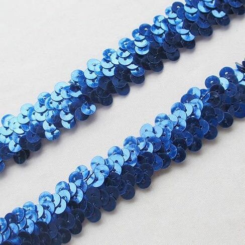 Chenkou Craft New 10Y جميلة الترتر مطاطا تمتد الشريط تقليم الخياطة الحرفية التشذيب (الفضة) in Kuwait