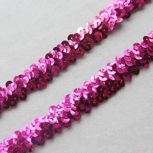Chenkou Craft New 10Y جميلة الترتر مطاطا تمتد الشريط تقليم الخياطة الحرفية التشذيب (الفضة) in Kuwait
