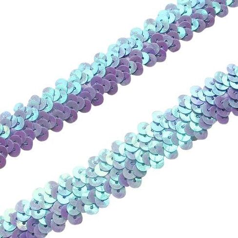Chenkou Craft New 10Y جميلة الترتر مطاطا تمتد الشريط تقليم الخياطة الحرفية التشذيب (الفضة) in Kuwait