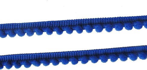 YYCRAFT 20 ياردة صغيرة بوم بوم الكرة هامش تقليم DIY الحرفية الخياطة ملحق للمنزل ستارة الملابس وسادة الديكور (حجم بوم 5 مم، أبيض) in Kuwait