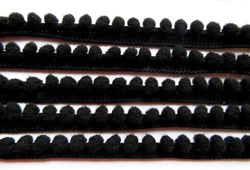 YYCRAFT 20 Yards Tiny Pom Pom Ball Fringe Trim DIY Craft Sewing Accessory for Home Curtain Clothes Pillow Decoration(pom Size 5mm,White) in Kuwait