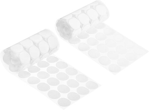 uxcell Self Adhesive Dots, 750 Pairs 0.39" - Blending Fabric Hook & Loop Tapes, Small Round Dots for Classroom, Office, Home, DIY Crafts (White) in Kuwait