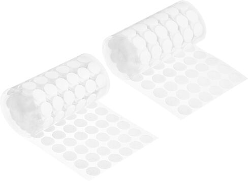 uxcell Self Adhesive Dots, 750 Pairs 0.39" - Blending Fabric Hook & Loop Tapes, Small Round Dots for Classroom, Office, Home, DIY Crafts (White) in Kuwait
