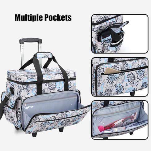 Teamoy Rolling Sewing Machine Case with Wheels, Dandelion in Kuwait