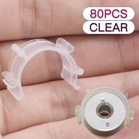 Joyangy 80pcs Sewing Bobbin Clips, Colorful Bobbin Holder, Plastic Thread Clamps Spools Organizers, Sewing Tool Accessory for Craft DIY Embroidery in Kuwait