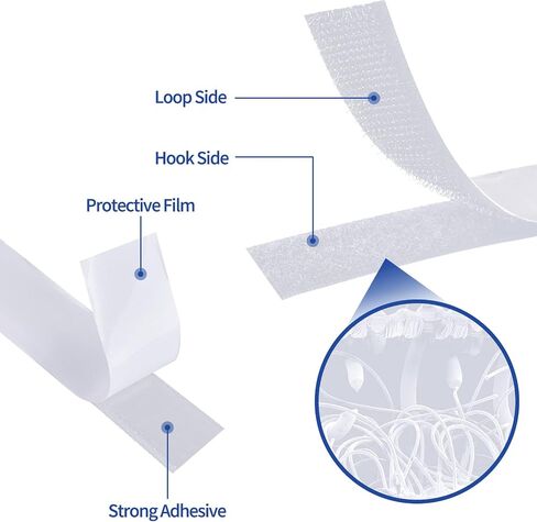 4 Inch x 18 Feet Black Hook and Loop Tape, Non Slip Couch Cushion Gripper in Saudi Arabia