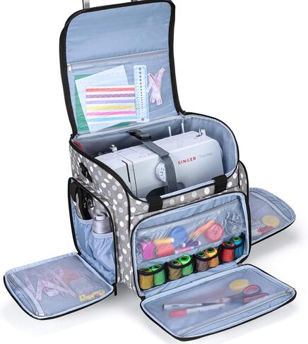 LUXJA Sewing Machine Case with Detachable Dolly, Purple in Kuwait