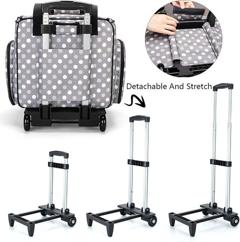 LUXJA Sewing Machine Case with Detachable Dolly, Purple in Kuwait