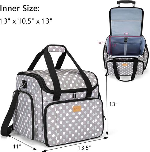 LUXJA Sewing Machine Case with Detachable Dolly, Purple in Kuwait