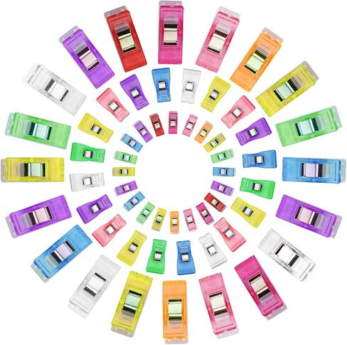 Quilting Clips and Sewing Fabric Clips,Pack of 100,80 Small +20 Middle Quilt Clips Perfect for Sewing Binding,Crafts,Paper Work and Hanging Little Things in Saudi Arabia