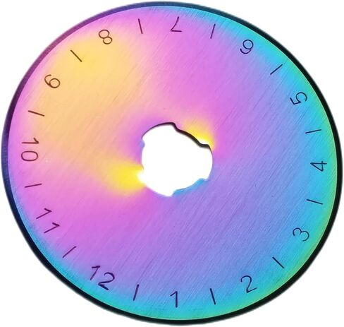 شفرات قطع دوارة 28 مم، شفرات بديلة، تناسب Fiskars، OLFA، Martelli، Dremel، Truecut، DAFA، SKS-7، شفرات قطع القماش لإعادة ملء فنون الخياطة والحرف اليدوية، 10 عبوات (قوس قزح) in Kuwait