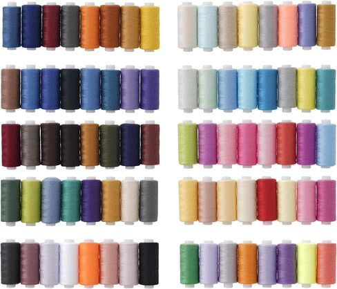 Sewing Thread Kit Includes 80 Colors Polyester Sewing Thread 400 Yards Each Spool for Hand Sewing, Quilting and Sewing Machine Use in Kuwait