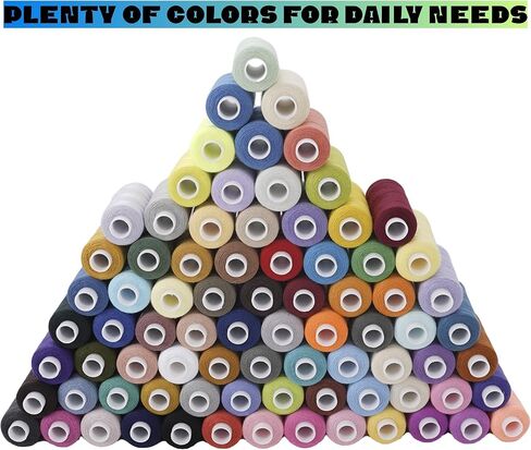 Sewing Thread Kit Includes 80 Colors Polyester Sewing Thread 400 Yards Each Spool for Hand Sewing, Quilting and Sewing Machine Use in Kuwait