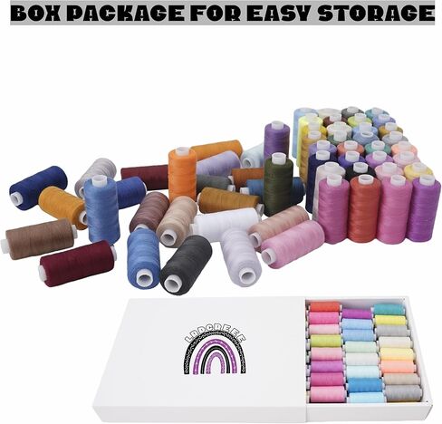 Sewing Thread Kit Includes 80 Colors Polyester Sewing Thread 400 Yards Each Spool for Hand Sewing, Quilting and Sewing Machine Use in Kuwait