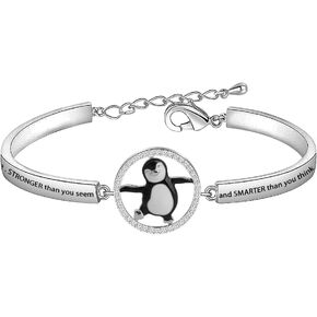 WSNANG Penguin Gifts Bracelet Penguin Animal Lover Jewelry Inspiration Penguin Charm Bracelet Penguin Themed Gifts for Women Girls