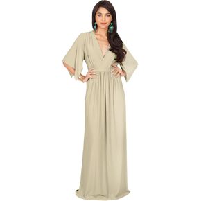 KOH KOH Womens Kaftan Short Sleeve Empire Waist Flowy V-Neck in Kuwait