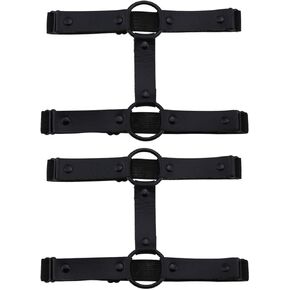 Adjustable Elastice Leather Leg Harness Garter Women Girl Sexy Punk Rock Rivet Strappy Leg Ring 2pcs