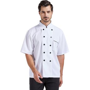 Nanxson Unisex Chef Coat Kitchen Short/Long Sleeve Chef Jacket for Men and Women CFM0001