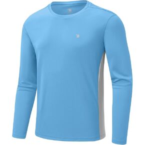 Gopune Men's Swim Shirts Rash Guard Long Sleeve UPF 50+ Sun Protection Quick Dry Outdoor Hiking Fishing Shirts
