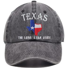 OASCUVER Texas Lone Star State Hat, TX States Flag Map Shape Embroidered Adjustable Washed Baseball Cap in Kuwait